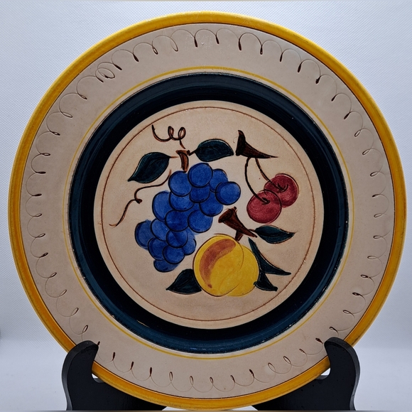 STANGL VINTAGE POTTERY FRUIT PATTERN 10" DINNER PLATE VGC - Picture 1 of 4